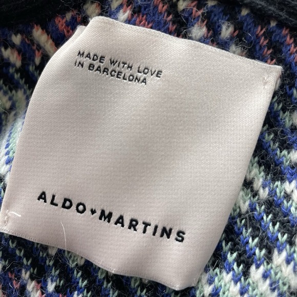 Anthropologie Aldo Martins Sweater Coat womens Fair Isle Long Knit Hoodie Duster - Picture 10 of 14